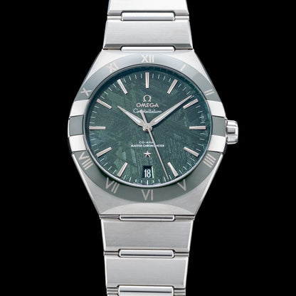 Omega 131.30.41.21.99.002 Constellation Meteorite Dial Steel on Steel 41mm