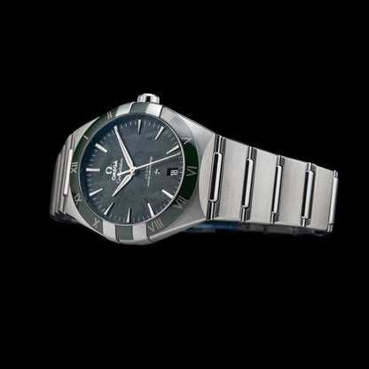Omega 131.30.41.21.99.002 Constellation Meteorite Dial Steel on Steel 41mm