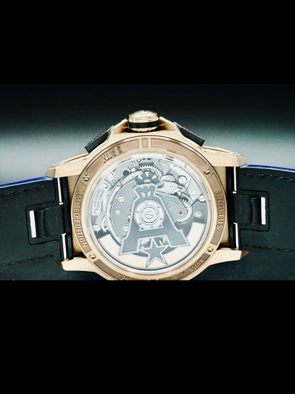 Angelus 0CDZE.U02A.K009H Chronodate Gold Blue