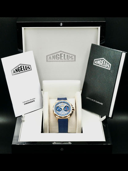 Angelus 0CDZE.U02A.K009H Chronodate Gold Blue