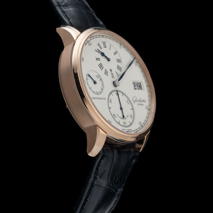 Glash\u00fctte Original Senator Chronometer Regulator Red Gold 1-58-04-04-05-04