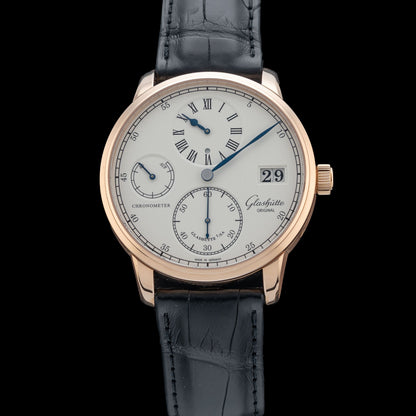 Glash\u00fctte Original Senator Chronometer Regulator Red Gold 1-58-04-04-05-04