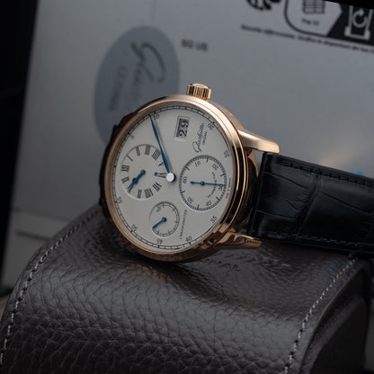 Glash\u00fctte Original Senator Chronometer Regulator Red Gold 1-58-04-04-05-04