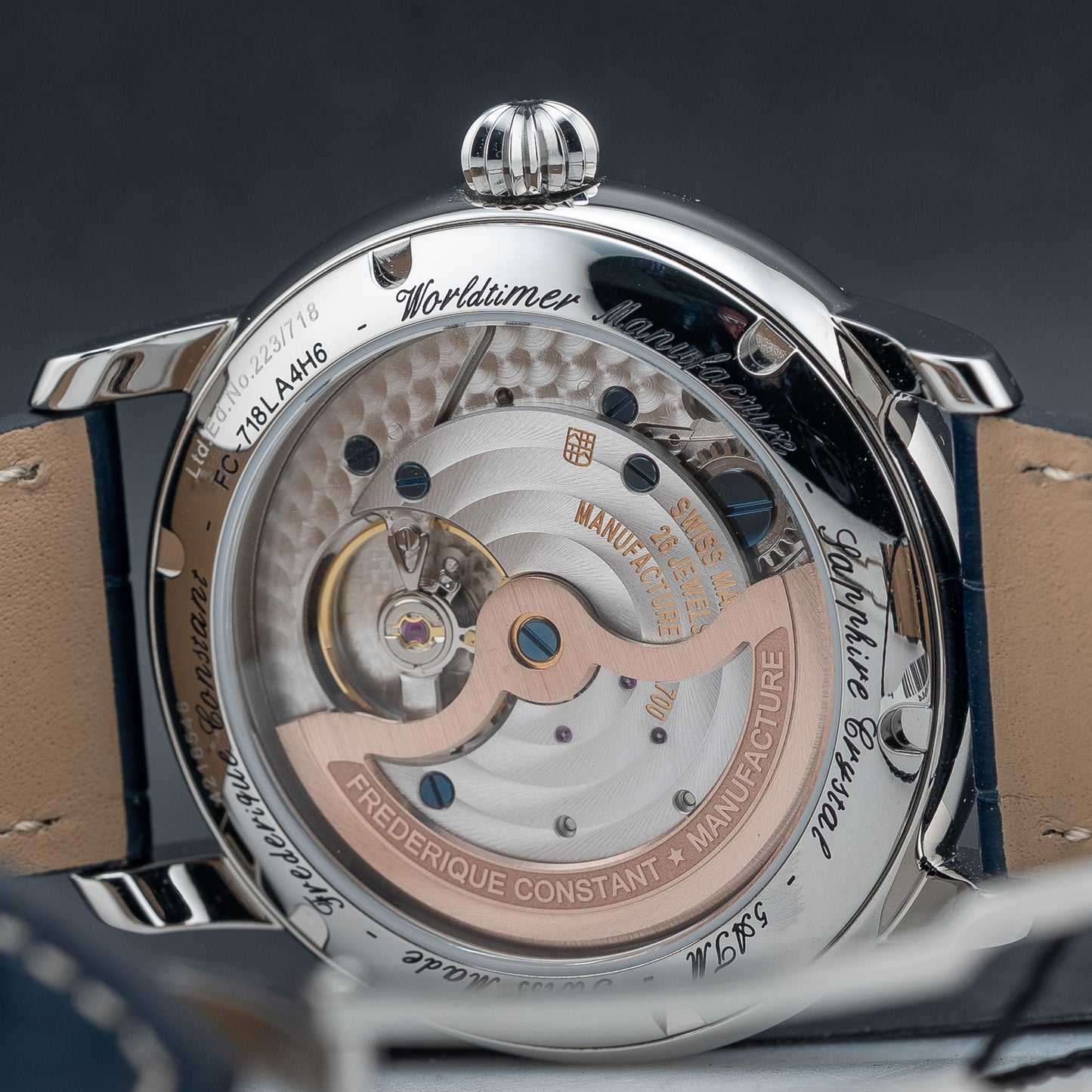 Frederique Constant Classic Worldtimer Lapis Lazuli Limited Edition FC-718LA4H6