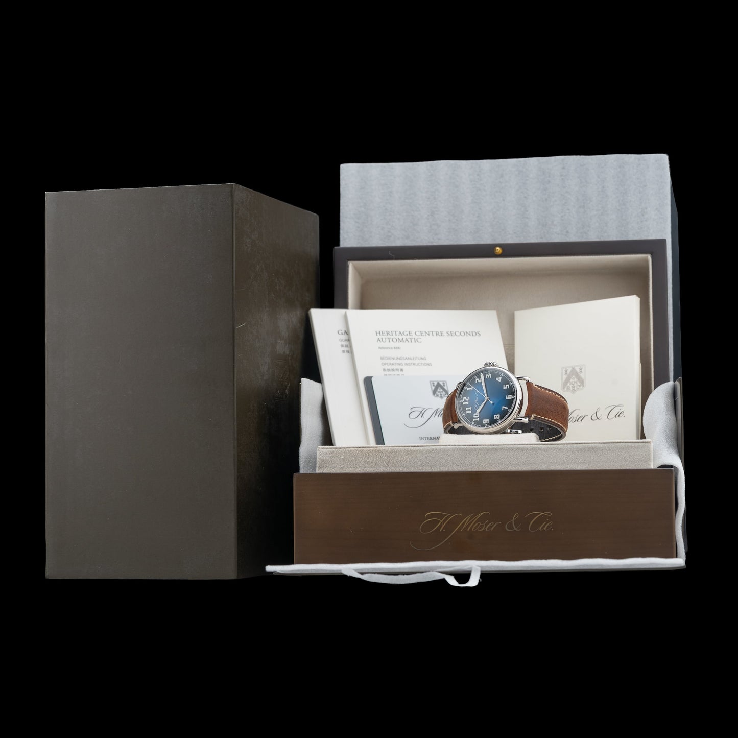 Hamilton H. Moser & Cie Heritage Centre Seconds Funky Blue 8200-1201
