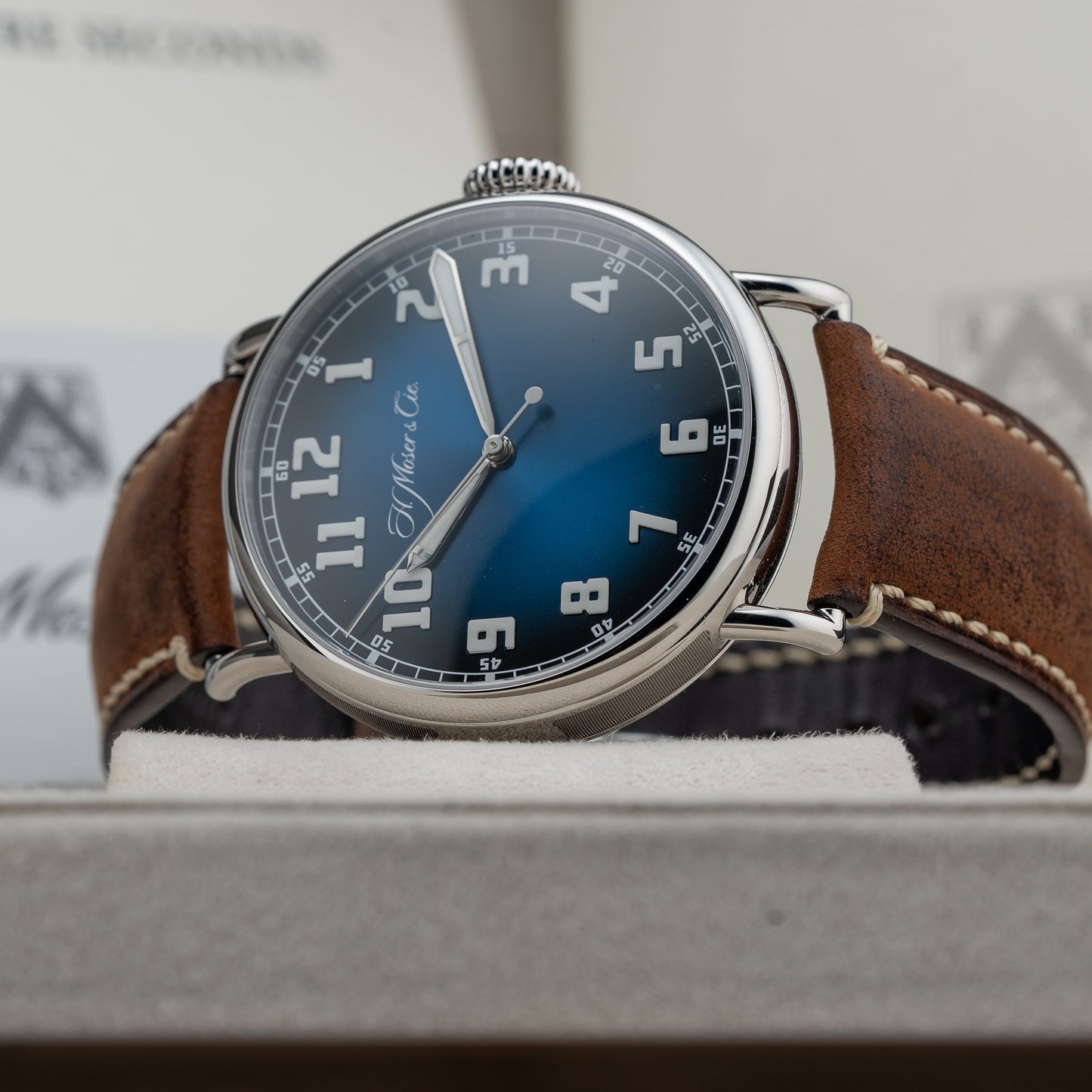 Hamilton H. Moser & Cie Heritage Centre Seconds Funky Blue 8200-1201
