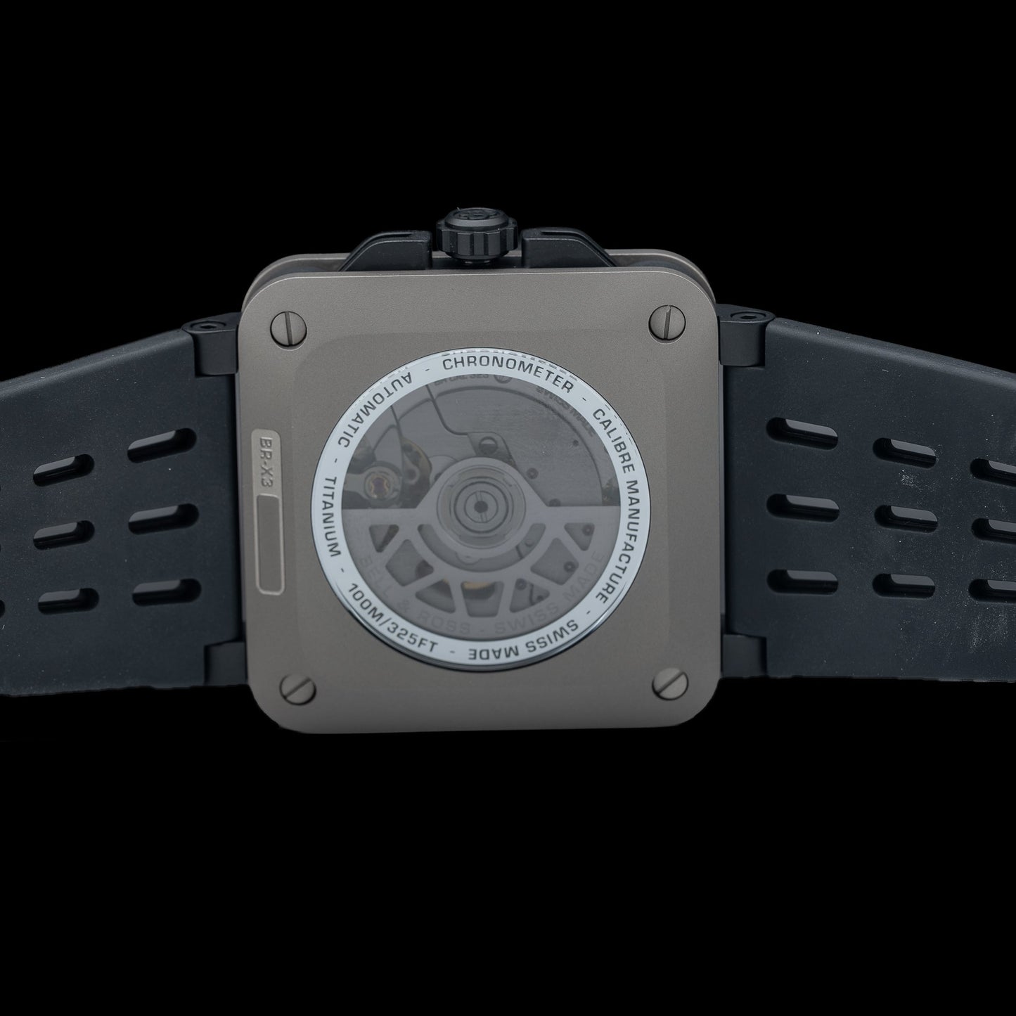 Bell & Ross Black Titanium On Rubber Strap BRX3R-BL-TI/SRB