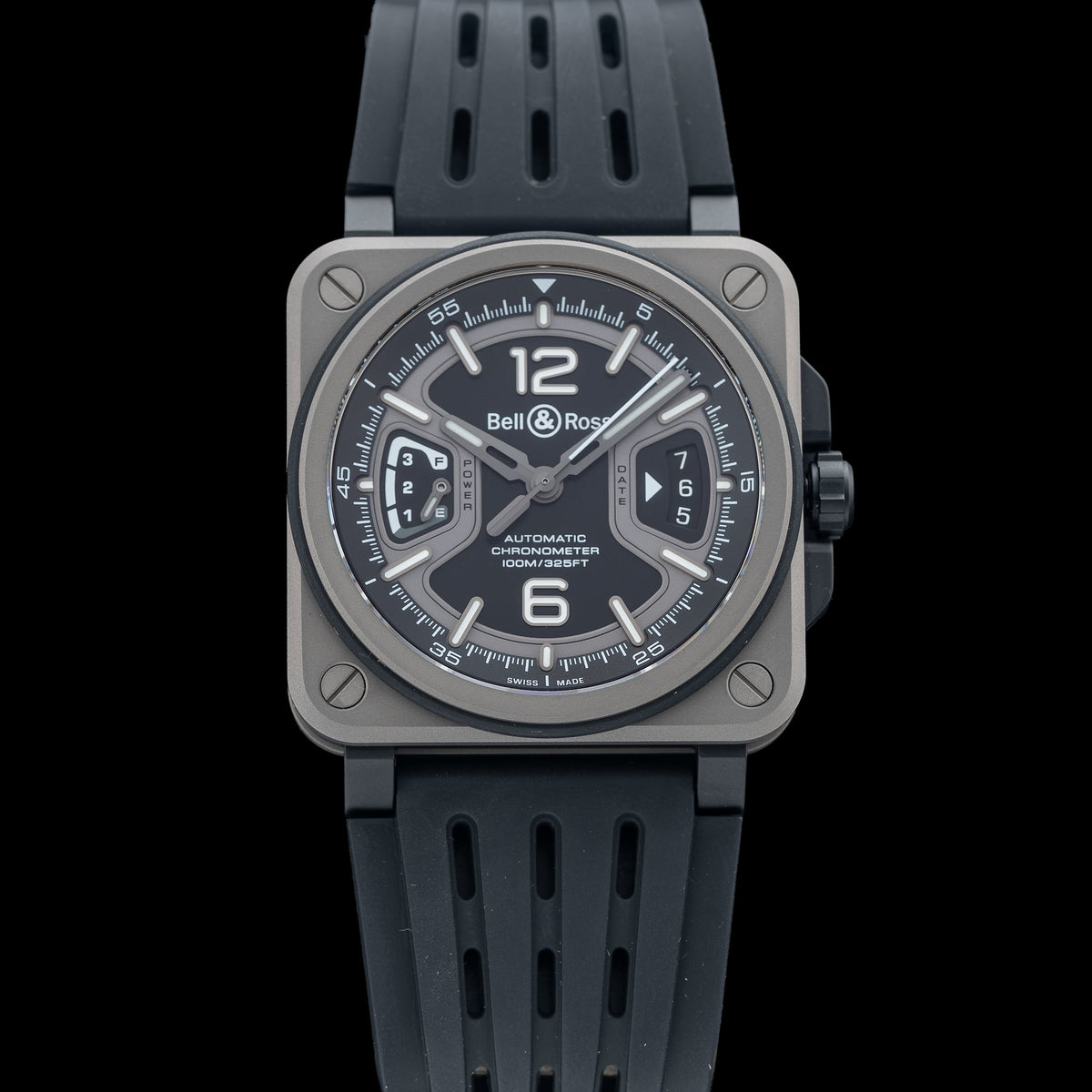 Bell & Ross Black Titanium On Rubber Strap BRX3R-BL-TI/SRB