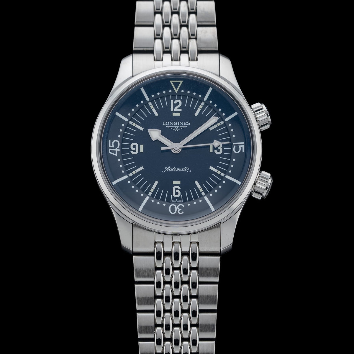 Longines L3.764.4.90.6 Legend Diver 39mm Blue Dial on Bracelet