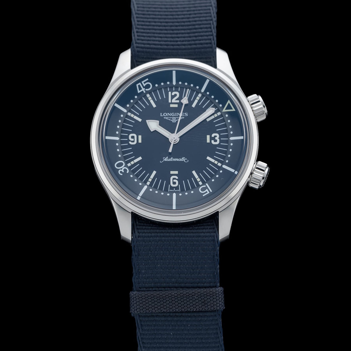 Longines L3.764.4.90.2 Legend Diver 39mm Blue Dial on NATO Strap