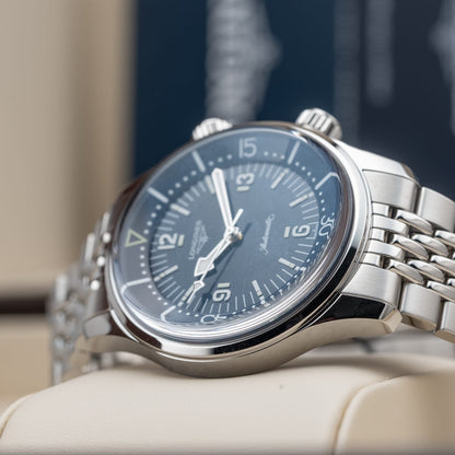 Longines L3.764.4.90.6 Legend Diver 39mm Blue Dial on Bracelet