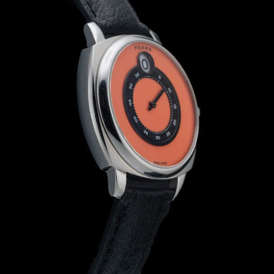 Fears Brunswick 40.5 Jump Hour Coral On Buffalo Leather Strap BS240500A114047