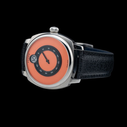 Fears Brunswick 40.5 Jump Hour Coral On Buffalo Leather Strap BS240.500A.114.047