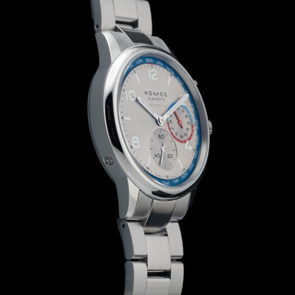 NOMOS Glash\u00fctte Club Sport Neomatik Worldtimer Silver 791