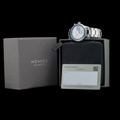 NOMOS Glash\u00fctte Club Sport Neomatik Worldtimer Silver 791
