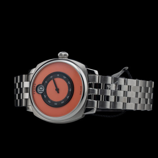 Fears BS240.500A.114.002 Brunswick 40.5 Jump Hour Coral on Stainless Steel Bracelet