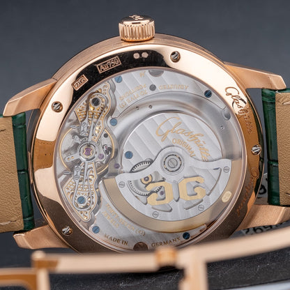 Glash\u00fctte Original Panomaticlunar Lush Forest Green Dial 1-90-02-23-35-61