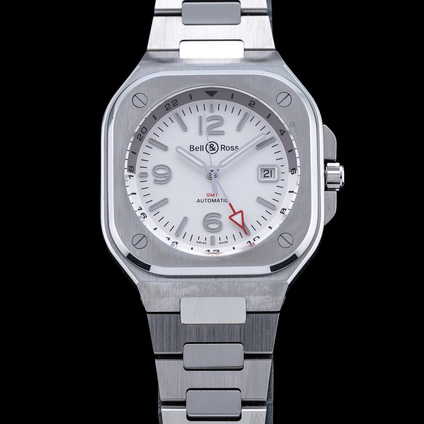 Bell & Ross BR05 GMT Silver Steel BR05G-SI-ST\/SST
