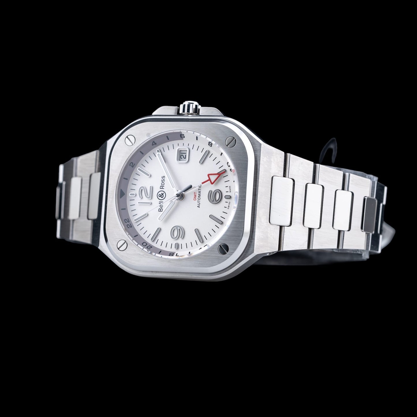 Bell & Ross BR05 GMT Silver Steel BR05G-SI-ST\/SST
