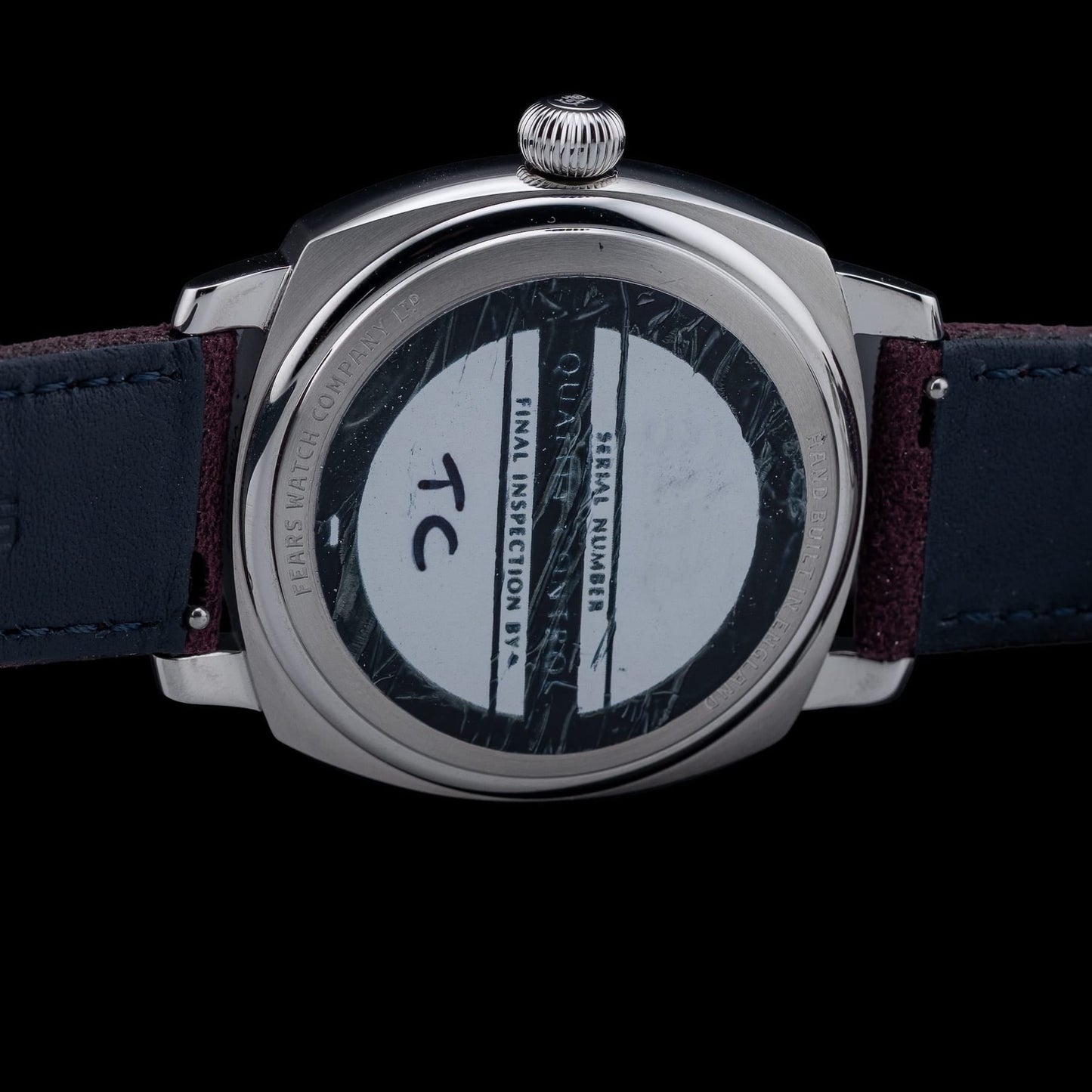 Fears Brunswick 40.5 Jump Hour 'Barleycorn Plum' on Strap BS240.500A.011.022