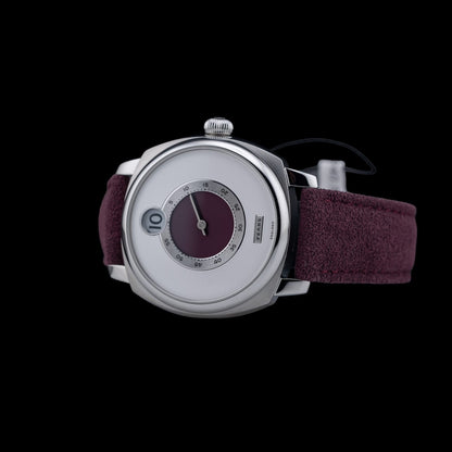 Fears Brunswick 40.5 Jump Hour 'Barleycorn Plum' on Strap BS240.500A.011.022