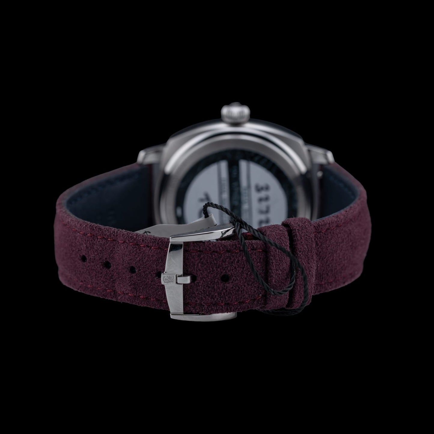 Fears Brunswick 40.5 Jump Hour 'Barleycorn Plum' on Strap BS240.500A.011.022