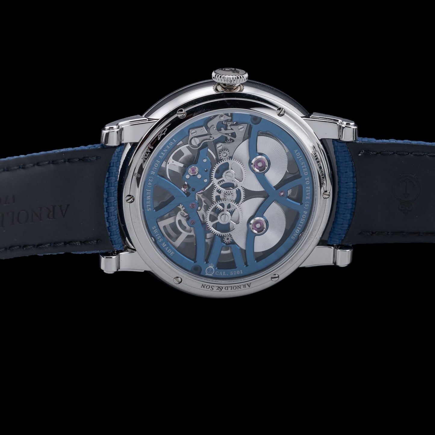 Arnold & Son Nebula 41.5mm on Strap 1NEAS.U01A.K002S