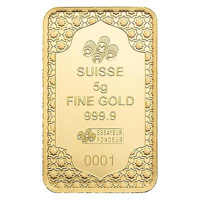 PAMP 5 Gram Eid Mubarak Gold Bar