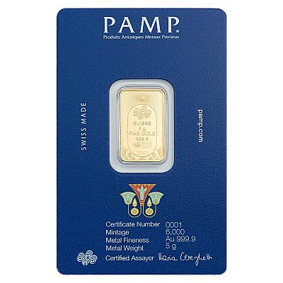 PAMP Lucky Scarab 5g Gold Bar