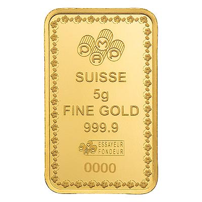 PAMP Suisse Diwali Lakshmi and Sacred Cow 5g Gold Bar
