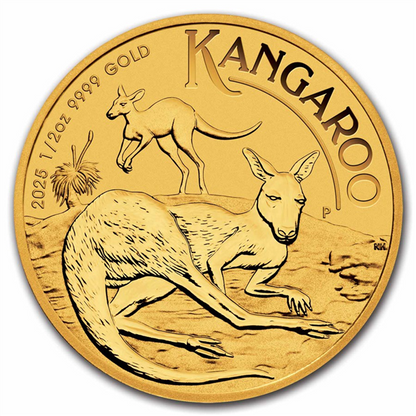 Australian Kangaroo Nugget 1/2 oz Gold Coins - ID 4436