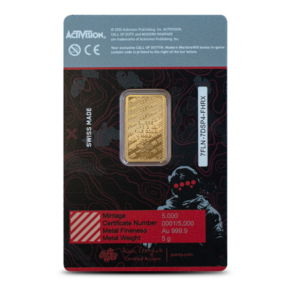 Call Of Duty Modern Warfare III Gold Bar 5 Gr - ID 3186