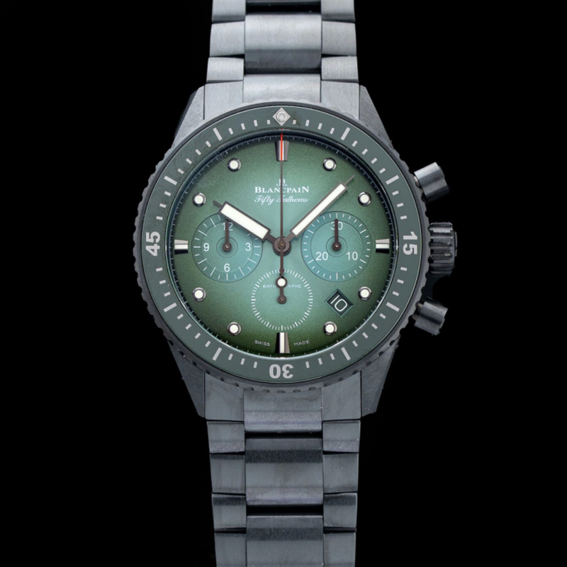 Blancpain 5200 0153 01S Fifty Fathoms Bathyscaphe Chronograph Flyback Green Dial