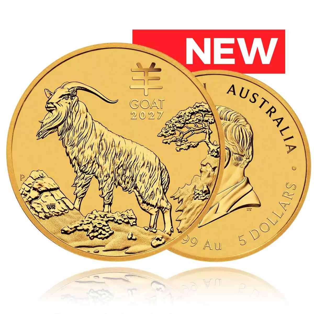 1/20oz Gold Coin 2027 Year of the Goat - Perth Mint