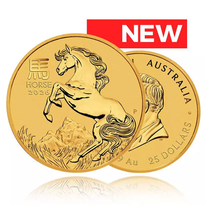 1/4oz Gold Coin 2026 Year of the Horse - Perth Mint