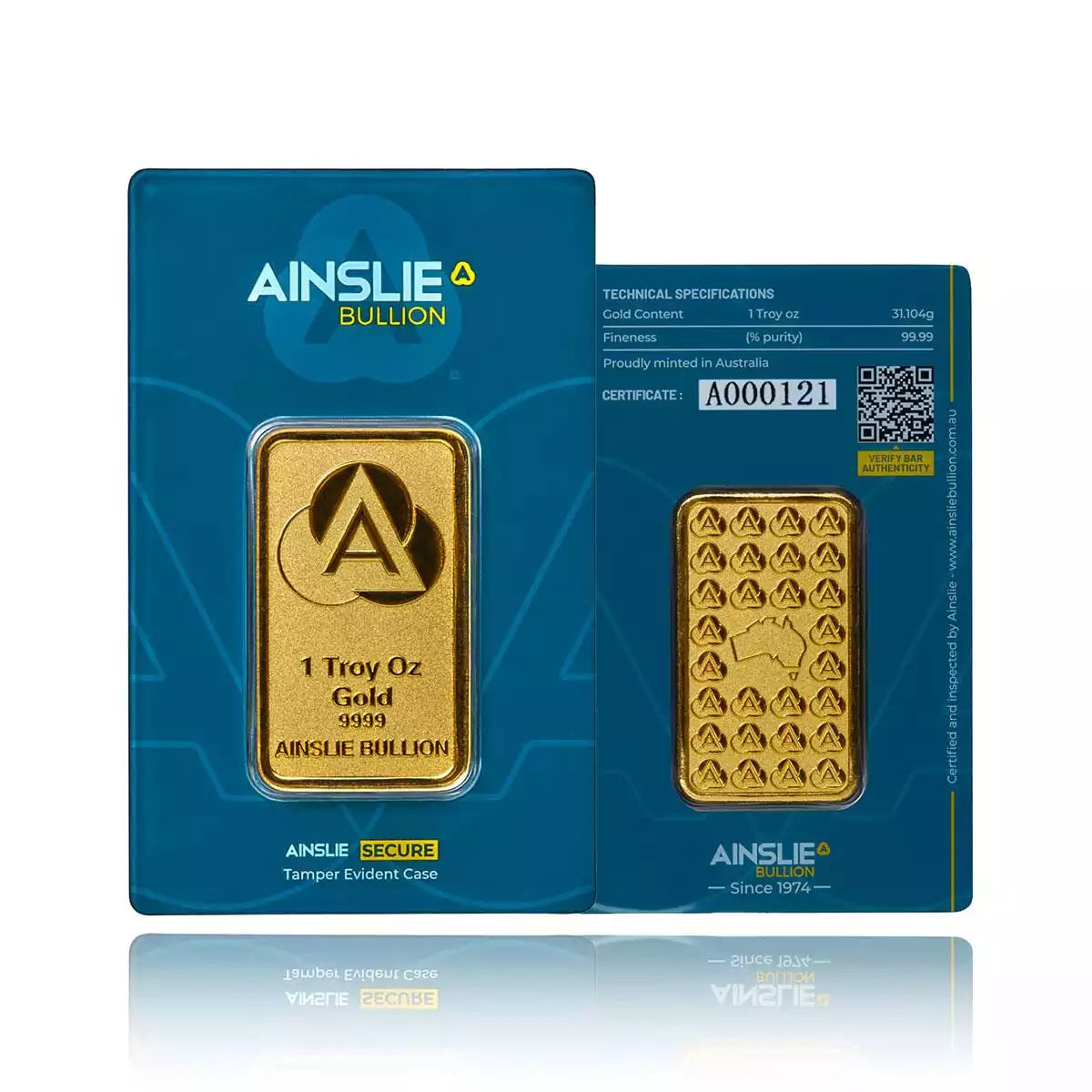 1oz Ainslie Minted Gold Bar