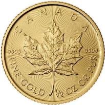 Canadian Maple Leaf 1/2 oz Gold Coins - ID 2431