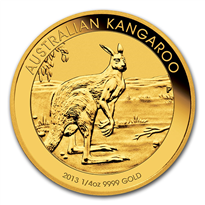 Australian Kangaroo Nugget 1/4 oz Gold Coins - ID 3196