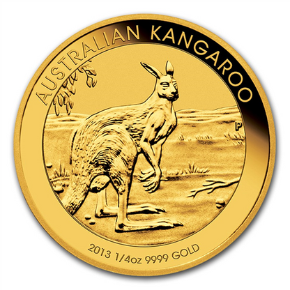 Australian Kangaroo Nugget 1/4 oz Gold Coins - ID 3196