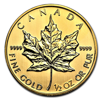 Canadian Maple Leaf 1/2 oz Gold Coins - ID 2034