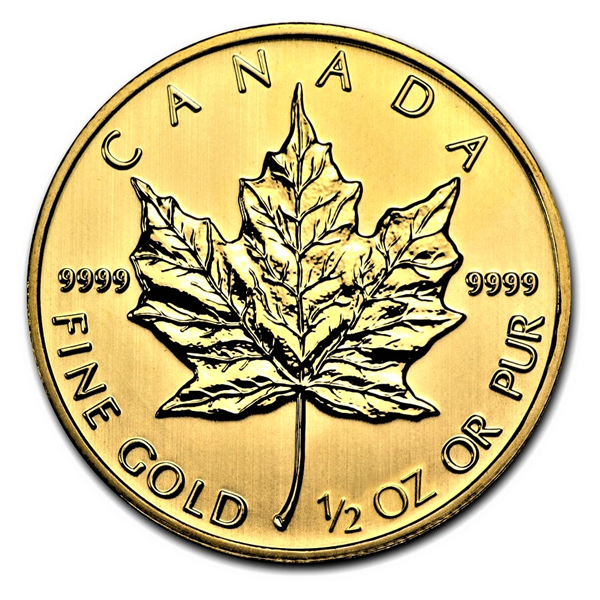 Canadian Maple Leaf 1/2 oz Gold Coins - ID 2034