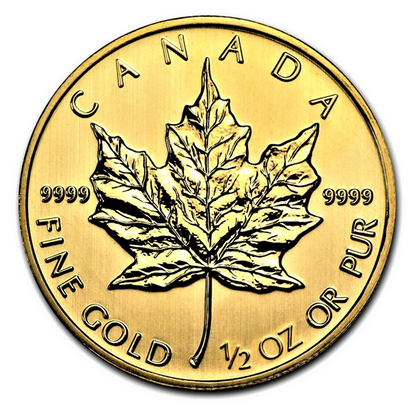 Canadian Maple Leaf 1/2 oz Gold Coins - ID 2034