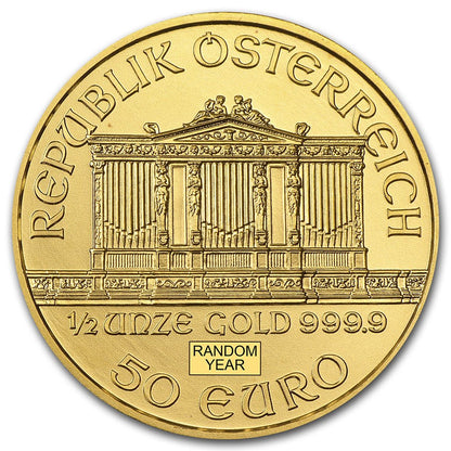Austrian Philharmonics 1/2 oz Gold Coins - ID 2766