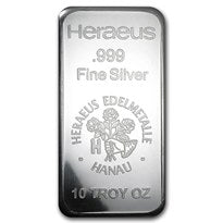 Heraeus Minted Silver Bars - ID 420