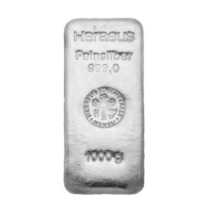 Heraeus Cast Silver Bars - ID 412