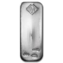Johnson Matthey Cast Silver Bars - ID 45