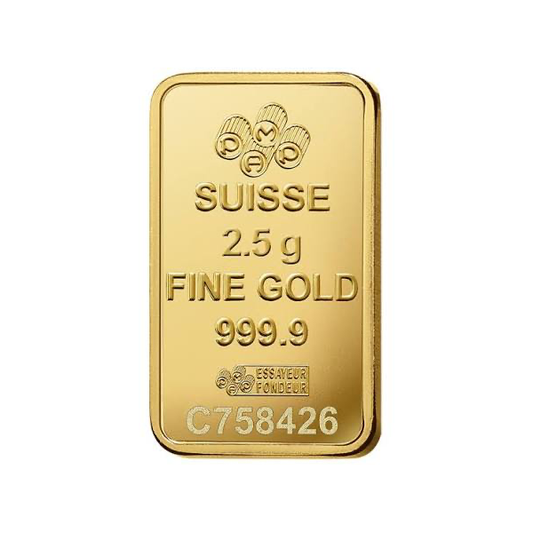 2.5g PAMP Lady Fortuna Gold Minted Bar