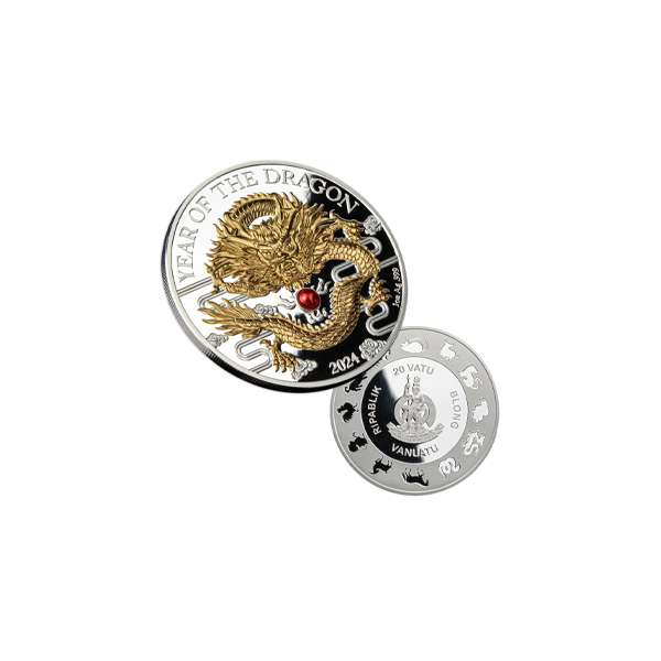 1oz Silver Lunar Dragon Pearl Proof Coin