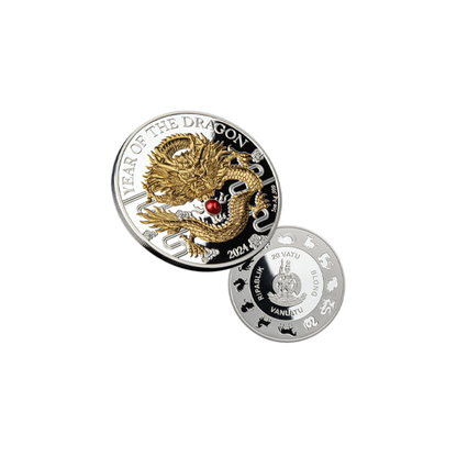 1oz Silver Lunar Dragon Pearl Proof Coin