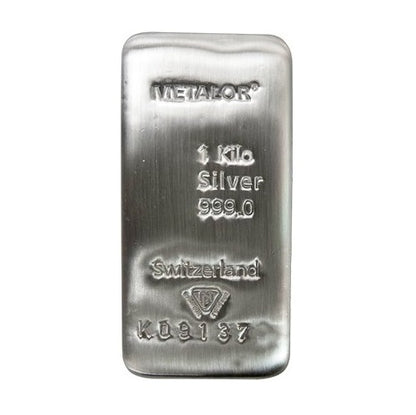 Metalor Cast Silver Bars - ID 284